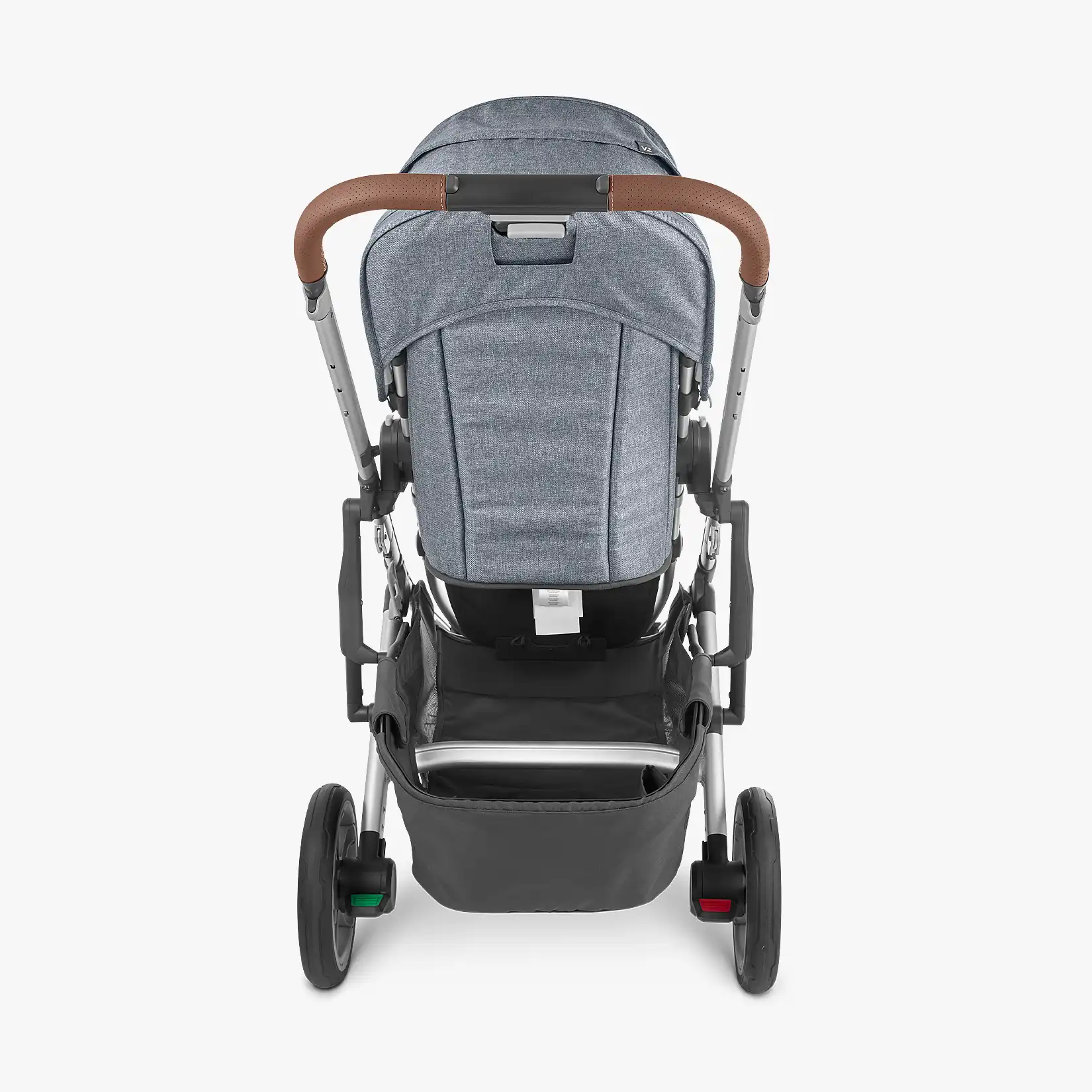 The Cruz V2 stroller features all-wheel suspension, a multi-position adjustable handlebar, as well as easy-access foot brakes