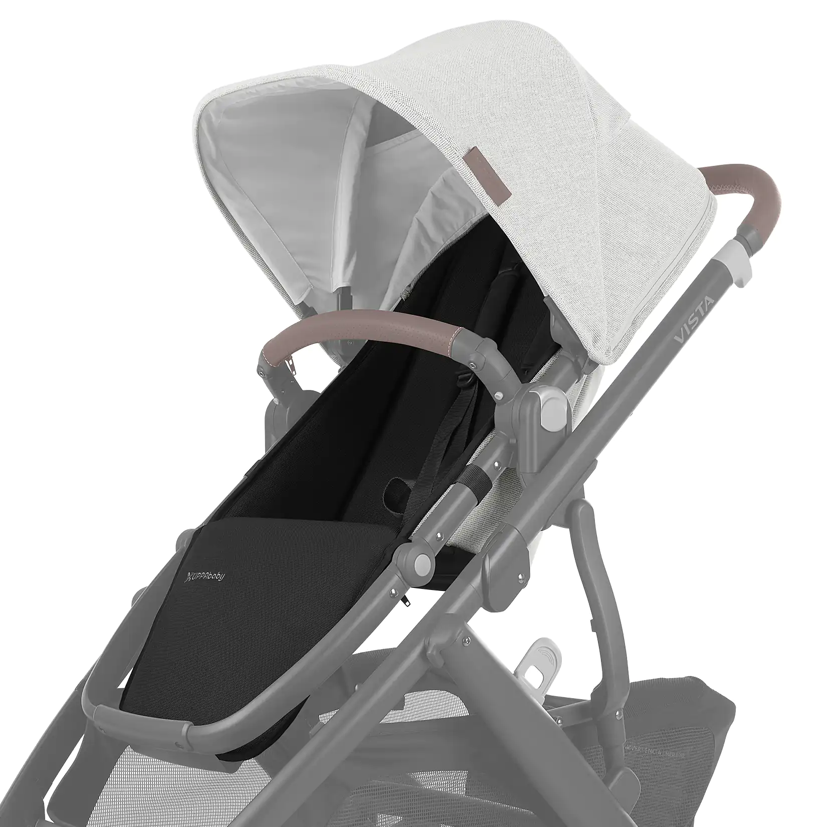 uppababy シート Seat Fabric for Vista V2/cruz V2 - White and Grey Chenille