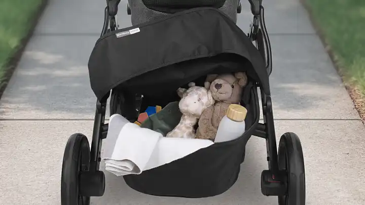 Basket cover on stroller